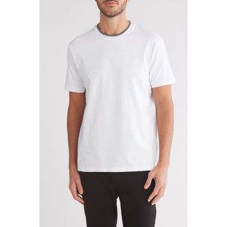 Calvin Klein Tip Ringer T-Shirt in Brilliant White at Nordstrom Rack, Size Xx-Large