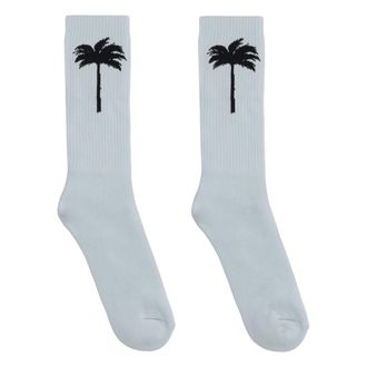 Palm Angels Ondergoed, Heren, Blauw, S, Katoen, Sokken gemaakt van katoenmix