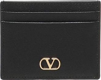 Valentino Garavani Vlogo Signature Leather Card Holder