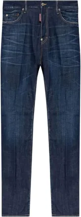 Dsquared2 Blue Mid Rise Cotton Jeans