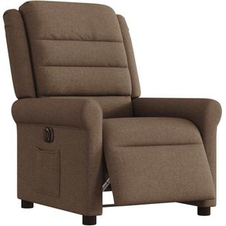 vidaXL Sill&oacute;n Reclinable El&eacute;ctrico De Tela Marr&oacute;n Vidaxl
