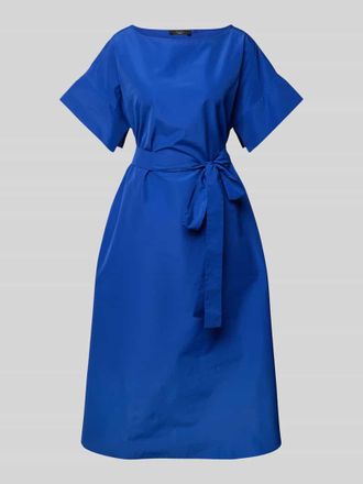 Max Mara Midikleid mit Bindeg&uuml;rtel in Royal, Gr&ouml;&szlig;e 34