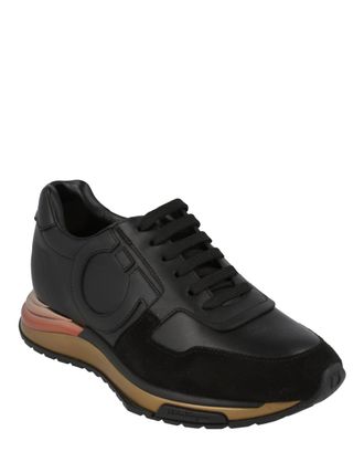 Ferragamo Mens Brooklyn Low-Top Sneakers In Black