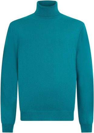 Malo Cashmere coltrui - Heren - Cashmere truien - Blauw - M - Truien & Vesten