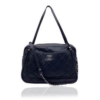 Chanel Pre-owned Leather chanel-bags - Dames - Pre-owned - Zwart - Maat: ONE Size Leer