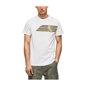 Pepe Jeans London T-Shirts, male, White, Size: XL Rooney T-Shirt