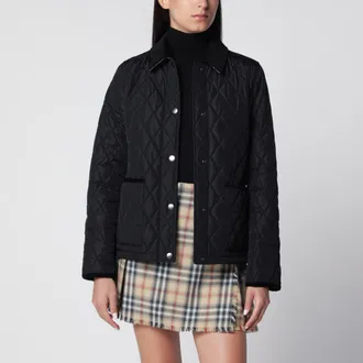 Burberry Giacca nera in nylon trapuntato