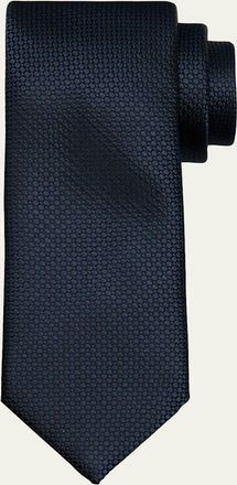 Brioni Mens Tonal Oval Jacquard Silk Tie
