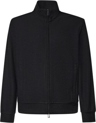 Emporio Armani Zip-through jack - Heren - Sweatshirts & Hoodies - Zwart - Maat: L Katoen