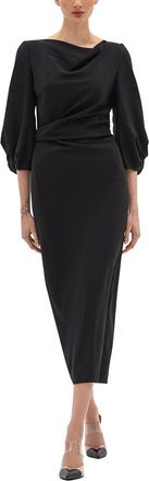 BGL Fashion Bgl Wool-Blend Midi Dress