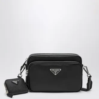 Prada Saffiano leather crossbody bag in black