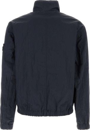 Stone Island Mens Dark Blue Nylon Jacket Exterior: Giubbini