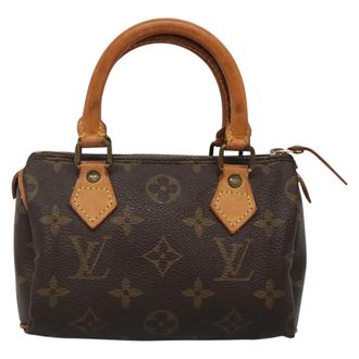 Louis Vuitton Speedy Mini Hl Handbag Monogram Canvas Brown Canvas Handbag (Pre-Owned)