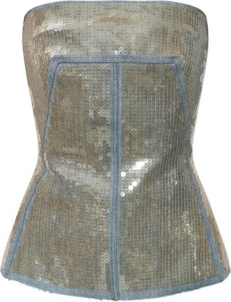 Rick Owens Top con paillettes - Toni neutri