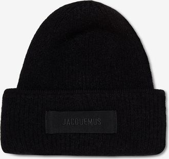 Jacquemus Alpaka-Rippstrickm&uuml;tze Le bonnet Gros Grain