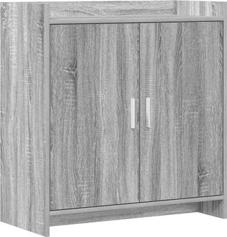 vidaXL Aparador Sonoma Gris 72 X 36 X 80 Cm Madera De Ingenier&iacute;a Vidaxl
