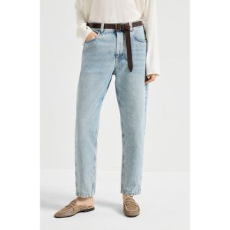 Brunello Cucinelli Baggy Tapered trousers in Light Denim at Nordstrom, Size 40 It
