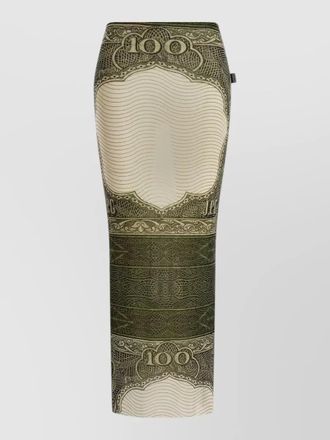 Jean Paul Gaultier high waist midi skirt bodycon print