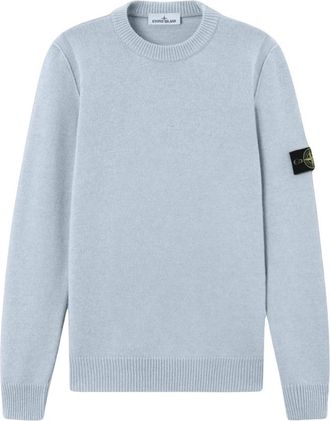 Stone Island Lamswol Ronde Hals Trui - Heren - Ronde hals truien - Grijs - 2XL - Wol - Truien & Vesten