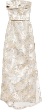 Saiid Kobeisy Brocade Long Fitted Dress