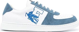Etro Blauwe Leren Casual Sneakers - Heren - Sneakers - Blauw - 46 EU - Leer - Schoenen