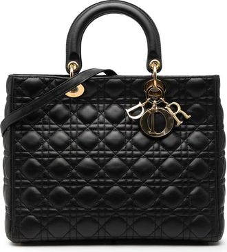 Dior Pre-owned Dior Large Lambskin Cannage Lady Dior 05 MA 1101