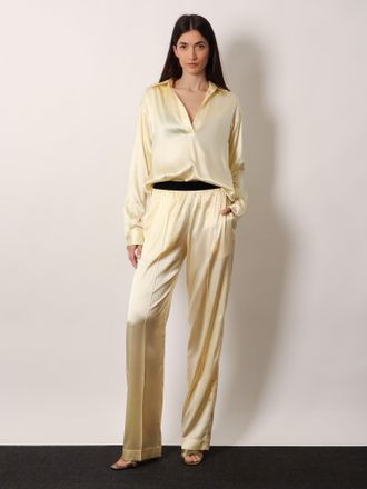 Tom Ford Stretch Satin Trousers - Yellow