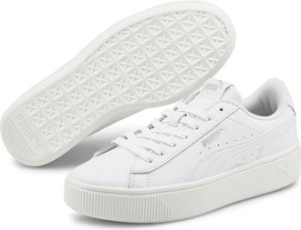 Puma Sneaker PUMA VIKKY STACKED L, Damen, Gr. 42,5, puma wei&szlig;, puma wei&szlig;, Leder, unifarben, Schuhe Sneaker