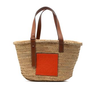 Loewe Pre-owned Loewe Large Raffia Anagram Basket Tote Ladies W12Y25J9GTU5SN0U