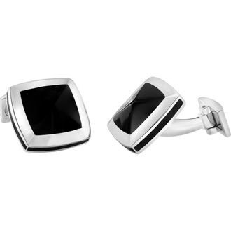 Effy Sterling Silver Onyx Cuff Links in Black at Nordstrom Rack