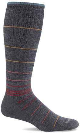 Sockwell Mens Circulator Moderate Graduated Compression Sock, Charcoal 2, Large-X-Large