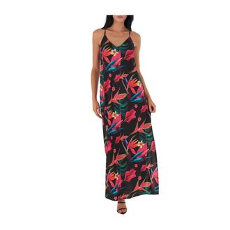 Yes-Zee Abito Lungo con Fantasia Floreale - - Dresses - Donna - Multicolore - L