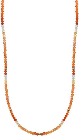 Jewelmak 14K Fire Opal Necklace