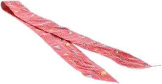 Herm&egrave;s Pre-owned Les Flots Du Cheval Twilly - Dames - Vintage Accessoires - Roze - ONE Size - Vintage