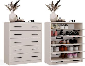 Topeshop Alex - Zapatero - Para La Entrada - 74x84,5x35 Cm - Cachemire