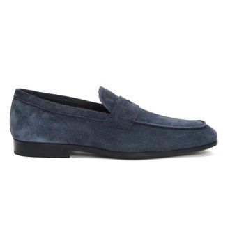 Tod's Tods, Loafers, male, Blue, Size: 10 1/2 US Blue Suede Loafers for Men