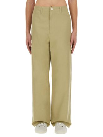 Burberry Beige Straight Solid Trousers