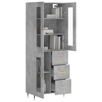 Berkfield Home Highboard Concrete Grey 69.5x34x180 cm Engineered Wood