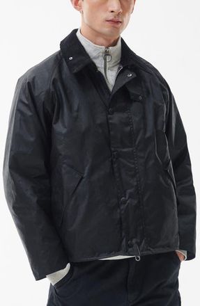Barbour Transport Wax Jacket in Black at Nordstrom, Size 40