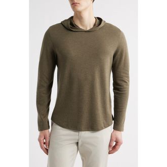 Vince Pima Cotton Blend Hoodie in Dark Artichoke at Nordstrom, Size Medium