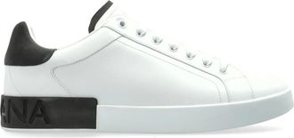 Dolce & Gabbana Schoenen, Heren, Wit, 40 EU, Leer, Portofino sportschoenen