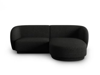 CXL by Christian Lacroix Sof&aacute; esquinero modular derecho 3 plazas tejido chenilla negro mezcla
