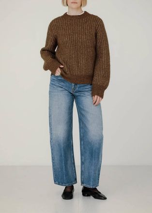 Bare Knitwear Cora Crewneck Sweater In Sap