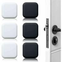 OEM Tope De Puerta Grande De 6 Piezas Para Montaje En Pared, Amortiguador De Puerta De Goma Autoadhesivo, Blanco/negro, 45 Mm X 45 Mm, Amortiguador De Man
