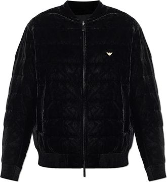 Emporio Armani Omkeerbaar Jack met Capuchon - Heren - Zomerjassen - Zwart - XL - Leer - Jassen