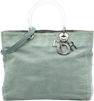 Dior Pre-owned Denim Handbag - Dames - Vintage Handtas - Blauw - ONE Size - Denim - Vintage