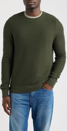 Nordstrom Cotton & Cashmere Sweater in Green Rosin at Nordstrom, Size Xx-Large