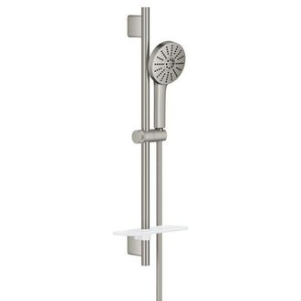 GROHE Vitalio Joy Glijstangset - 60cm - ronde handdouche - 3 straalsoorten - Brushed Supersteel (RVS)