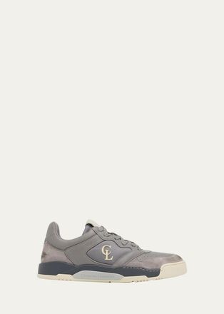 Christian Louboutin Mens Bsktball 1 Retro Mesh & Leather Sneakers
