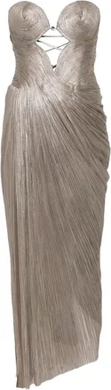 Maria Lucia Hohan Cut-out Lace-up Maxi Dress